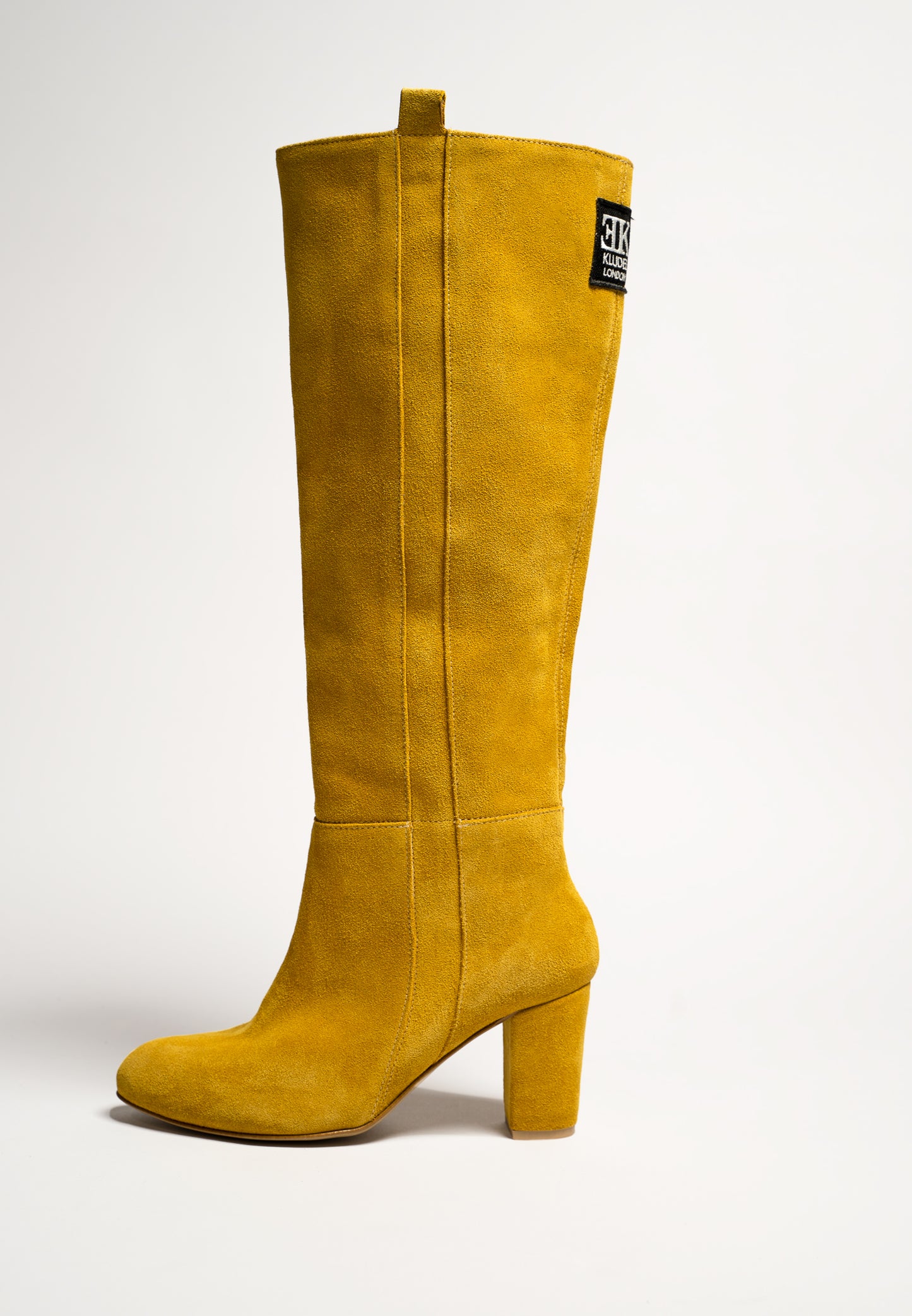 MUSTARD YELLOW KNEE-HIGH BOOTS