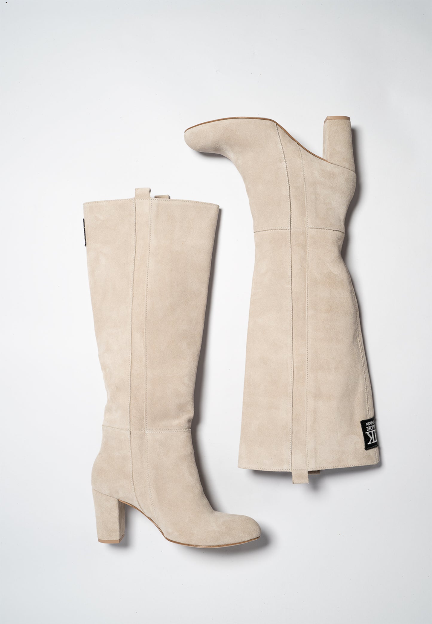 CLASSIC GRAY OVER-KNEE BOOTS