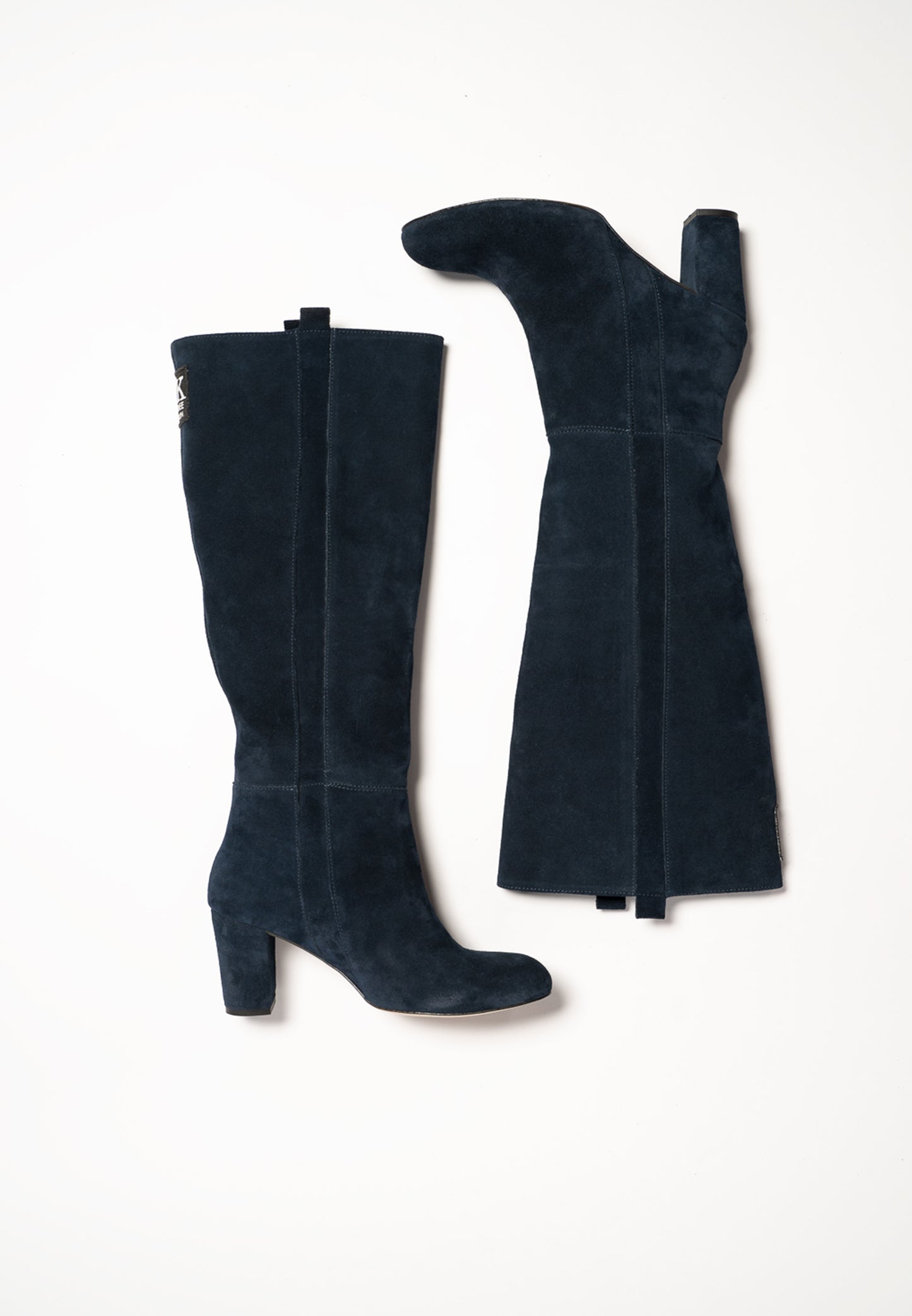 NAVY OVER-KNEE BOOTS