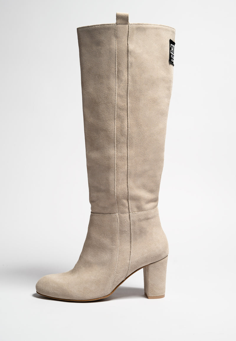 CLASSIC GRAY OVER-KNEE BOOTS