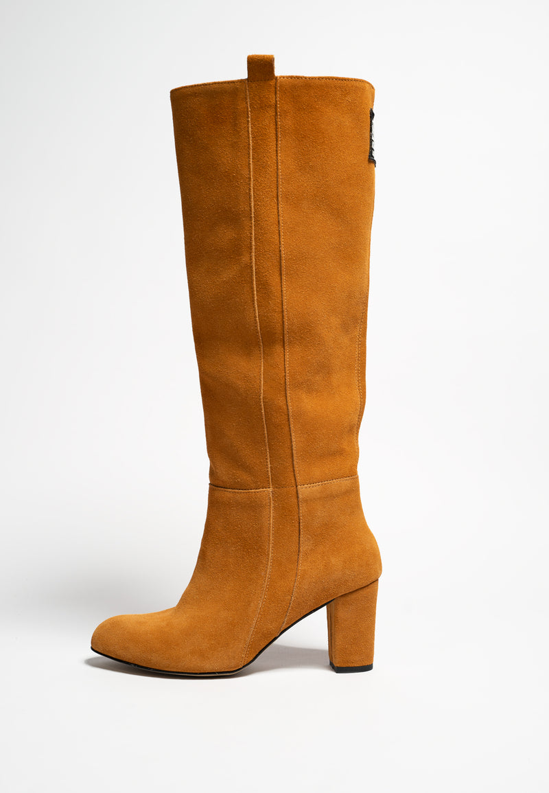 TANGERINE OVER-KNEE BOOTS