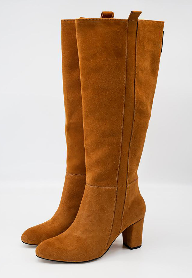 TANGERINE OVER-KNEE BOOTS