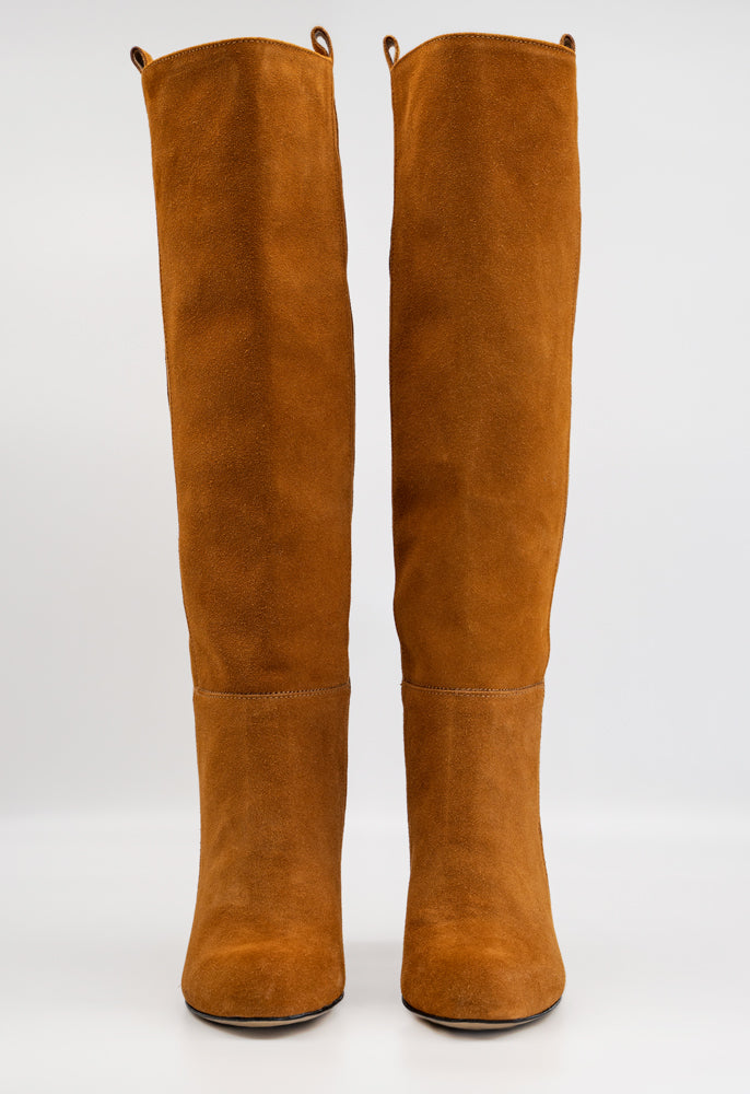 TANGERINE OVER-KNEE BOOTS