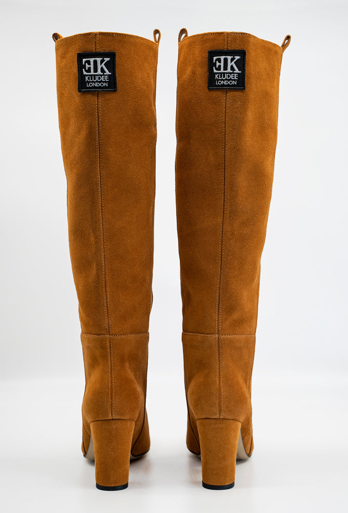 TANGERINE OVER-KNEE BOOTS