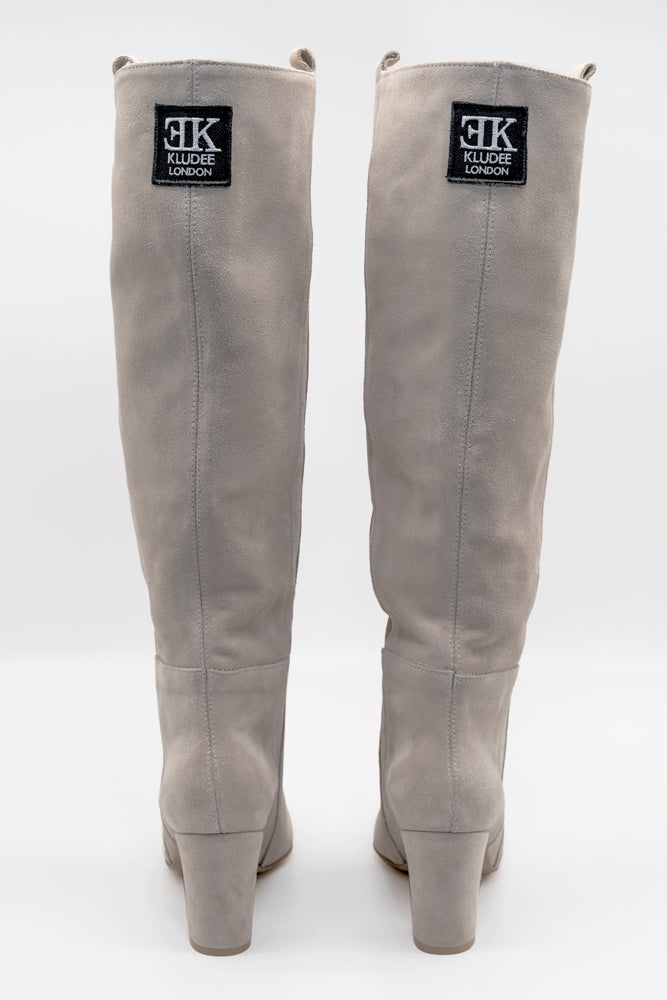 CLASSIC GRAY OVER-KNEE BOOTS