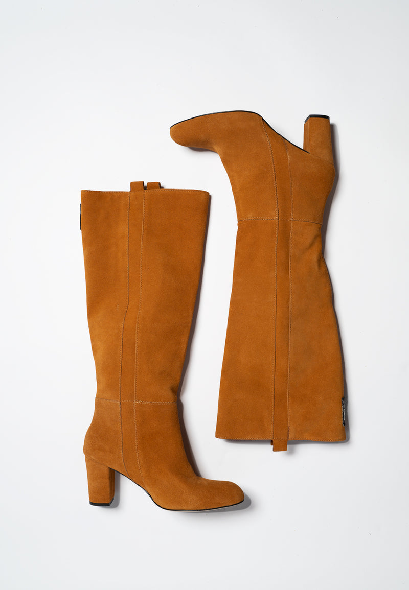 TANGERINE OVER-KNEE BOOTS